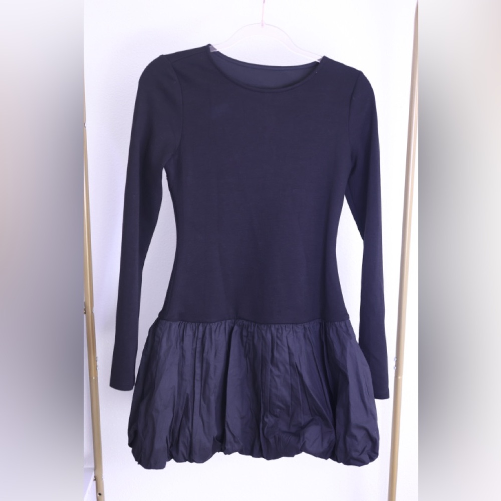 Forever 21 Black Pleated Fit and Flare Cocktail Dress